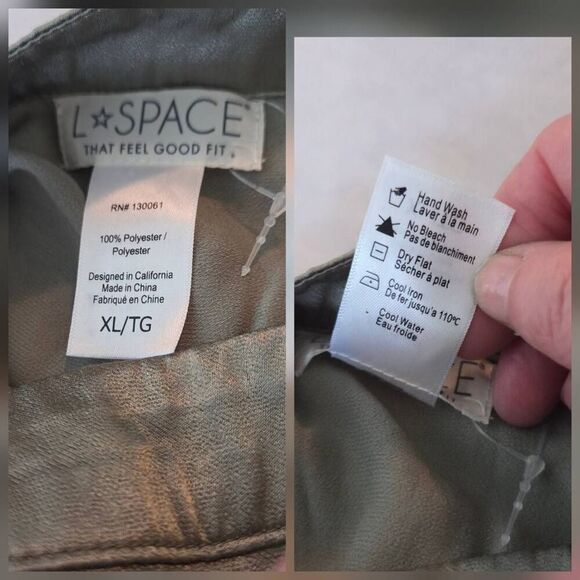 L*space Metallic Satin Mini Skirt Sz XL - Picture 7 of 7